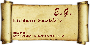 Eichhorn Gusztáv névjegykártya